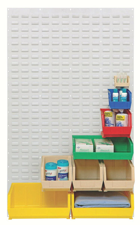 Quantum Storage Systems Steel Wall Mounted Ultra Hanging Louvered Panel, White, 36"L x 61"H - MDRQLP3661WH