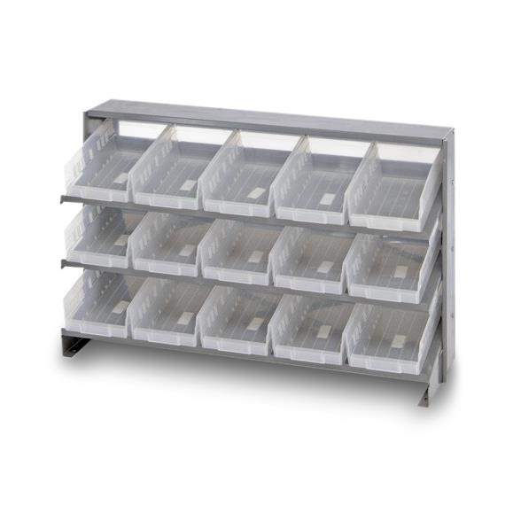 QUANTUM STORAGE SYSTEMS Clear-View Shelf Bin Shelving Systems QPRHA-102CL 1 Each - MDL-MDRQPRHA102CL