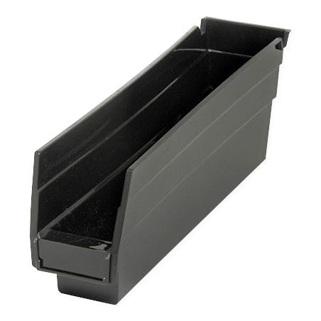 Quantum Storage Systems Black Economy Shelf Bin, 2-3/4"W x 11-5/8"L x 4"H - MDRQSB100BK