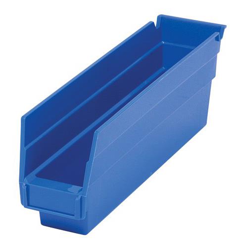Quantum Storage Systems Blue Economy Shelf Bin, 2-3/4"W x 11-5/8"L x 4"H - MDRQSB100BL