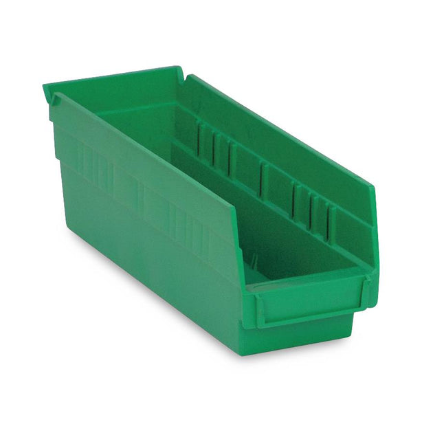 Quantum Storage Systems Green Economy Shelf Bin, 4-1/8"W x 11-5/8"L x 4"H - MDRQSB101GN