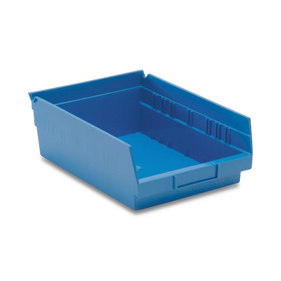 Quantum Storage Systems Blue Economy Shelf Bin, 8-3/8"W x 11-5/8"L x 4"H - MDRQSB107BL