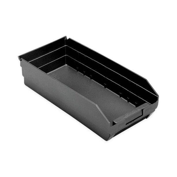 Quantum Storage Systems Black Economy Shelf Bin, 8-3/8"W x 17-7/8"L x 4"H - MDRQSB108BK