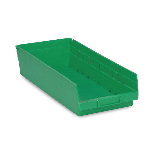Quantum Storage Systems Green Economy Shelf Bin, 8-3/8"W x 17-7/8"L x 4"H - MDRQSB108GN