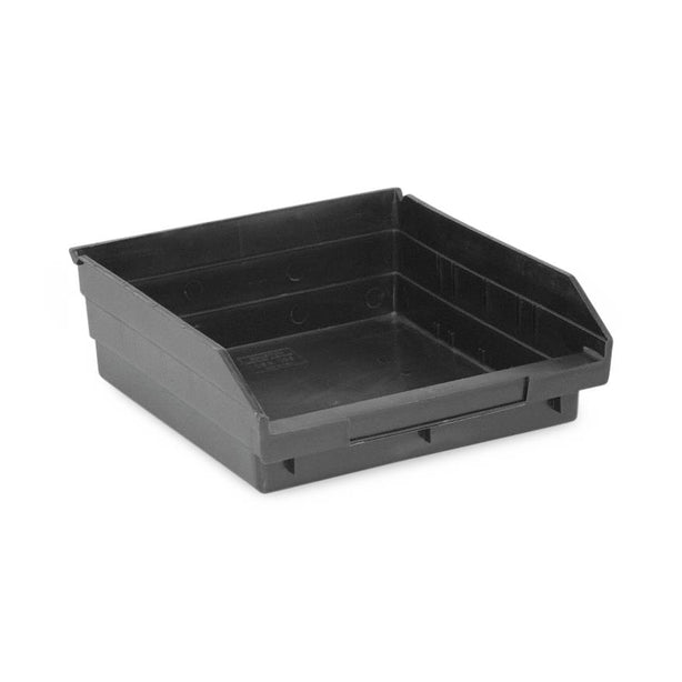 Quantum Storage Systems Black Economy Shelf Bin, 11-1/8"W x 11-5/8"L x 4"H - MDRQSB109BK