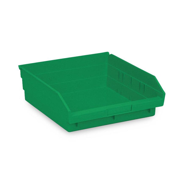 Quantum Storage Systems Green Economy Shelf Bin, 11-1/8"W x 11-5/8"L x 4"H - MDRQSB109GN