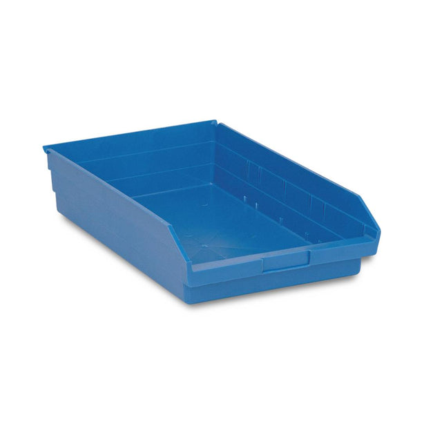 Quantum Storage Systems Blue Economy Shelf Bin, 11-1/8"W x 17-7/8"L x 4"H - MDRQSB110BL
