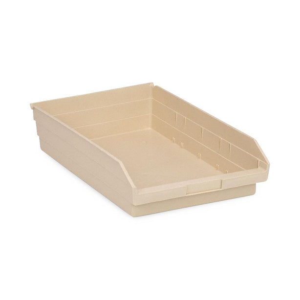 Quantum Storage Systems Ivory Economy Shelf Bin, 11-1/8"W x 17-7/8"L x 4"H - MDRQSB110IV