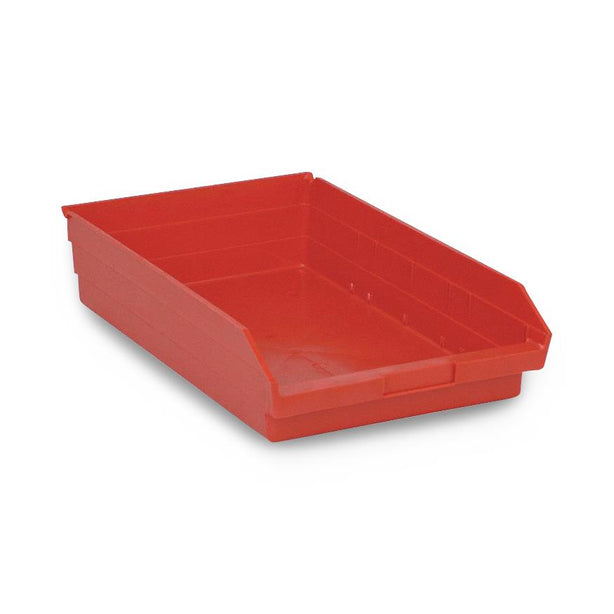 Quantum Storage Systems Red Economy Shelf Bin, 11-1/8"W x 17-7/8"L x 4"H - MDRQSB110RD