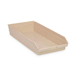 Quantum Storage Systems Ivory Economy Shelf Bin, 11-1/8"W x 23-5/8"L x 4"H - MDRQSB116IV