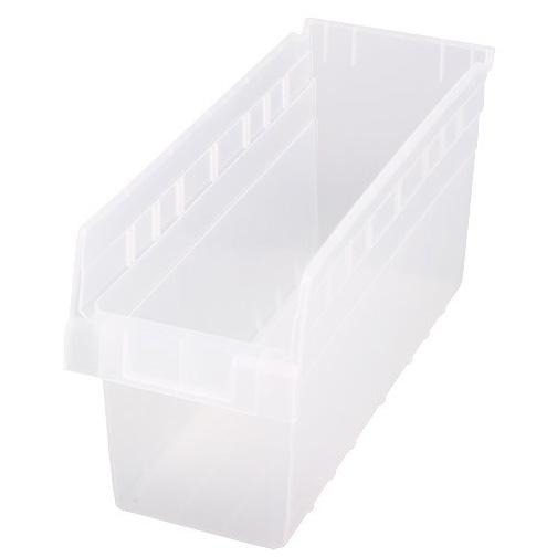 Quantum Storage Systems Clear-View STORE-MAX Shelf Bins QSB804CL 1.0 Each-MDL-MDRQSB804CL