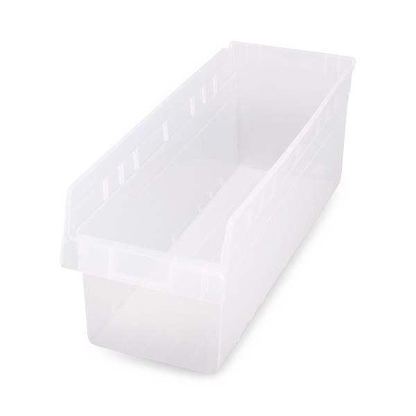 Quantum Storage Systems Clear-View STORE-MAX Shelf Bins QSB814CLC 6.0 Each-MDL-MDRQSB814CLC