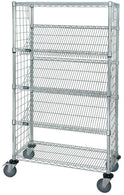 Quantum Storage Systems Slanted Shelf Slanted-Shelf Suture Cart, Enclosed Panels, 18" x 36" x 69" - MDRQSC1836EP