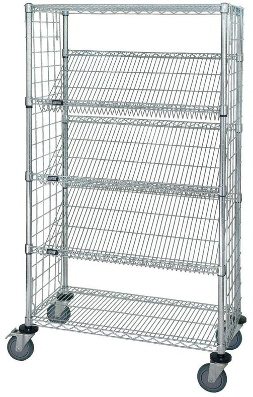 Quantum Storage Systems Slanted Shelf Slanted-Shelf Suture Cart, Enclosed Panels, 18" x 36" x 69" - MDRQSC1836EP