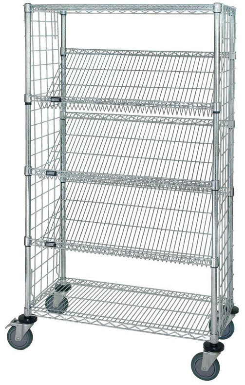 Quantum Storage Systems Slanted Shelf Slanted-Shelf Suture Cart, Enclosed Panels, 18" x 48" x 69" - MDRQSC1848EP