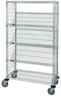 Quantum Storage Systems Slanted Shelf Slanted-Shelf Suture Cart, Enclosed Panels, 24" x 36" x 69" - MDRQSC2436EP