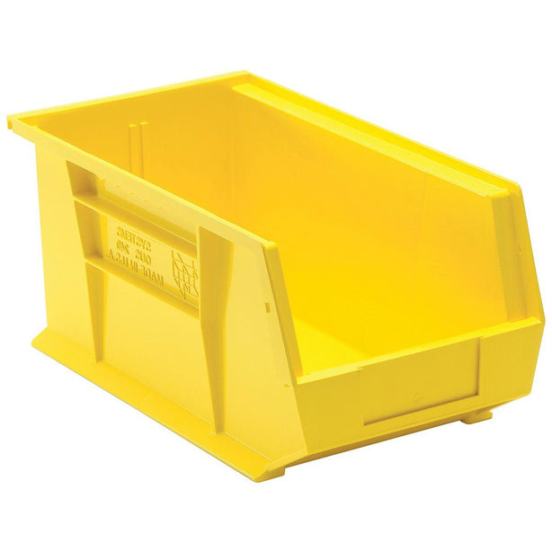 Quantum Storage Systems Ultra QUS240 - Hang and Stack Bin, 14-3/4" x 8-1/4" x 7", Yellow - MDL-MDRQUS240CYL