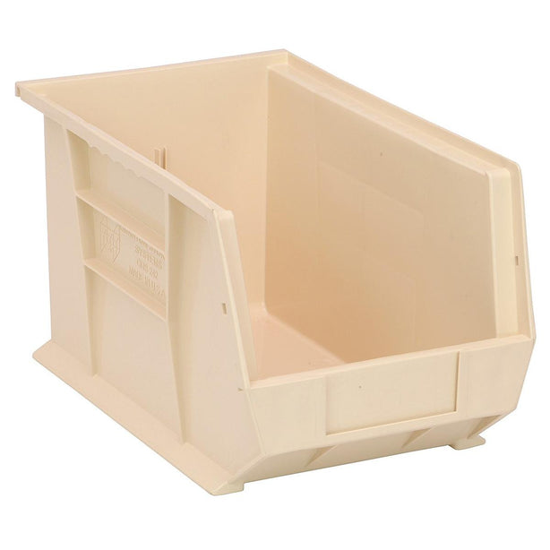 Quantum Storage Systems Ultra QUS242 - Hang and Stack Bin, 13-5/8" x 8-1/4" x 8", Ivory - MDL-MDRQUS242CIV