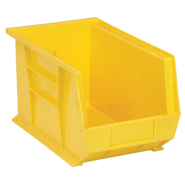 Quantum Storage Systems Ultra QUS242 - Hang and Stack Bin, 13-5/8" x 8-1/4" x 8", Yellow - MDL-MDRQUS242CYL