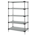 Quantum Storage Systems Galvanized Stainless Steel Starter Kits with 5 Solid Shelves WR54-1854SG-5 1.0 Each-MDL-MDRQW541854G5