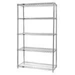 QUANTUM STORAGE SYSTEMS Chrome Shelving Starter Kits with 5 Shelves WR74-3036C-5 1 Each - MDL-MDRQW743036C5