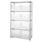 Quantum Storage Systems Clear-View Giant Stack Wire Shelving System WR5-700CL 1.0 Each-MDL-MDRQWR5700CL