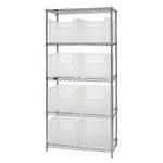 Quantum Storage Systems Clear-View Giant Stack Wire Shelving System WR5-800CL 1.0 Each-MDL-MDRQWR5800CL