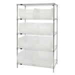 Quantum Storage Systems Clear-View Hulk 24" Containers and Wire Shelving Systems WR5-955CL 1.0 Each-MDL-MDRQWR5955CL