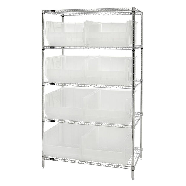 Quantum Storage Systems Clear-View Hulk 24" Containers and Wire Shelving Systems WR5-955CL 1.0 Each-MDL-MDRQWR5955CL