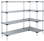 Quantum Storage Systems Shelf Stainless Steel Shelving Starter Kit, 24" x 48", 63" Post - MDRQWR632448S