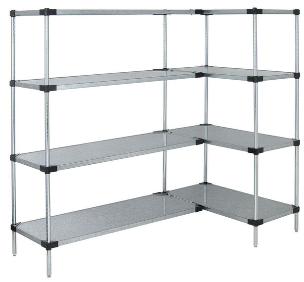 Quantum Storage Systems Shelf Stainless Steel Shelving Starter Kit, 24" x 48", 63" Post - MDRQWR632448S