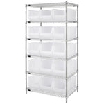 Quantum Storage Systems Clear-View Hulk 24" Containers and Wire Shelving Systems WR6-953CL 1.0 Each-MDL-MDRQWR6953CL