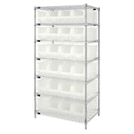 Quantum Storage Systems Clear-View Hulk 24" Containers and Wire Shelving Systems WR7-951CL 1.0 Each-MDL-MDRQWR7951CL