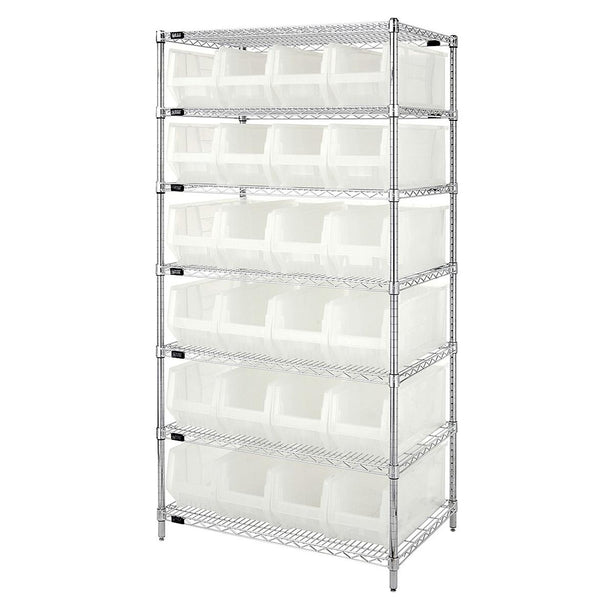 Quantum Storage Systems Clear-View Hulk 24" Containers and Wire Shelving Systems WR7-951CL 1.0 Each-MDL-MDRQWR7951CL
