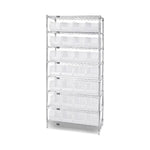 Quantum Storage Systems Clear-View Ultra Stack and Hang Bins and Wire Shelving Systems WR8-240CL - 1.0 Each - MDL-MDRQWR8240CL