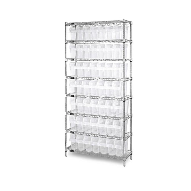 QUANTUM STORAGE SYSTEMS Store-Max Bins with Wire Shelving WR8-801 1 Each - MDL-MDRQWR8801