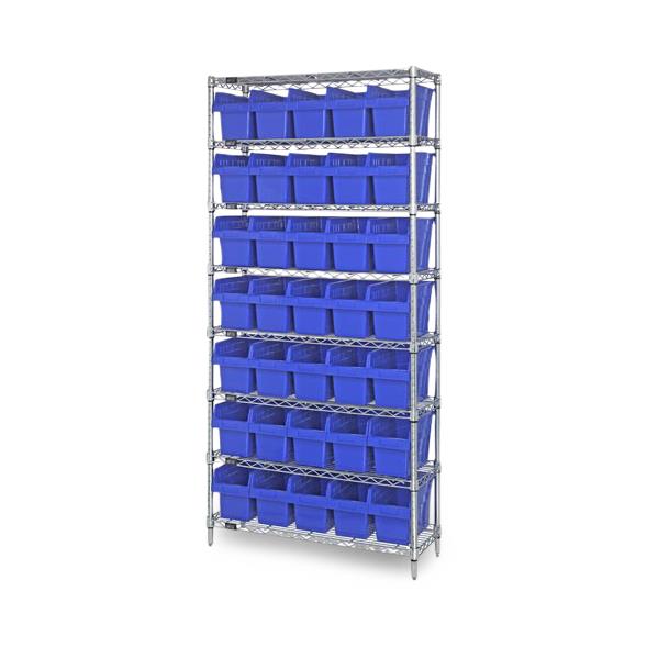 QUANTUM STORAGE SYSTEMS Store-Max Bins with Wire Shelving WR8-802 1 Each - MDL-MDRQWR8802