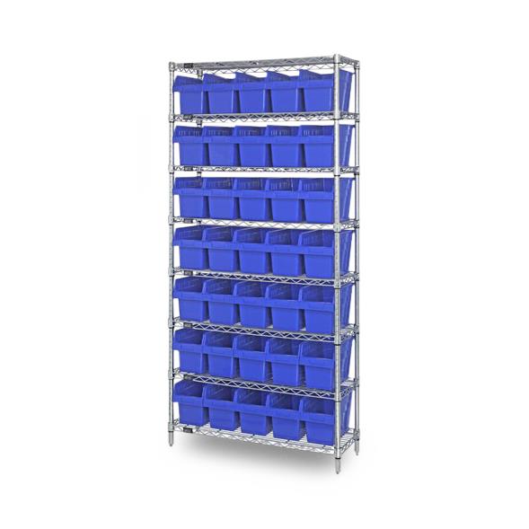 QUANTUM STORAGE SYSTEMS Store-Max Bins with Wire Shelving WR8-804 1 Each - MDL-MDRQWR8804