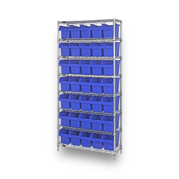 QUANTUM STORAGE SYSTEMS Store-Max Bins with Wire Shelving WR8-806 1 Each - MDL-MDRQWR8806