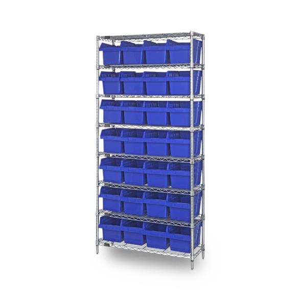 QUANTUM STORAGE SYSTEMS Store-Max Bins with Wire Shelving WR8-807 1 Each - MDL-MDRQWR8807