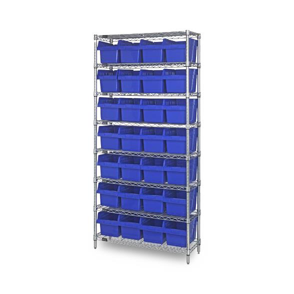 QUANTUM STORAGE SYSTEMS Store-Max Bins with Wire Shelving WR8-808 1 Each - MDL-MDRQWR8808