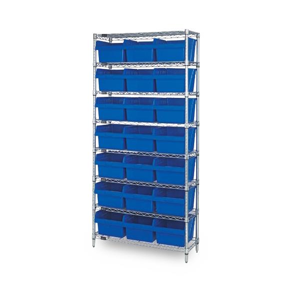 QUANTUM STORAGE SYSTEMS Store-Max Bins with Wire Shelving WR8-810 1 Each - MDL-MDRQWR8810