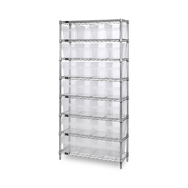QUANTUM STORAGE SYSTEMS Store-Max Bins with Wire Shelving WR8-814 1 Each - MDL-MDRQWR8814