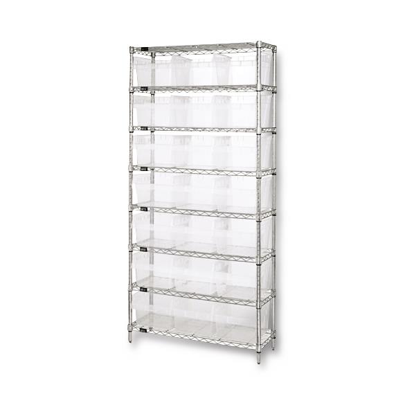 QUANTUM STORAGE SYSTEMS Store-Max Bins with Wire Shelving WR8-816 1 Each - MDL-MDRQWR8816