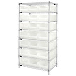 Quantum Storage Systems Clear-View Hulk 24" Containers and Wire Shelving Systems WR8-952CL 1.0 Each-MDL-MDRQWR8952CL