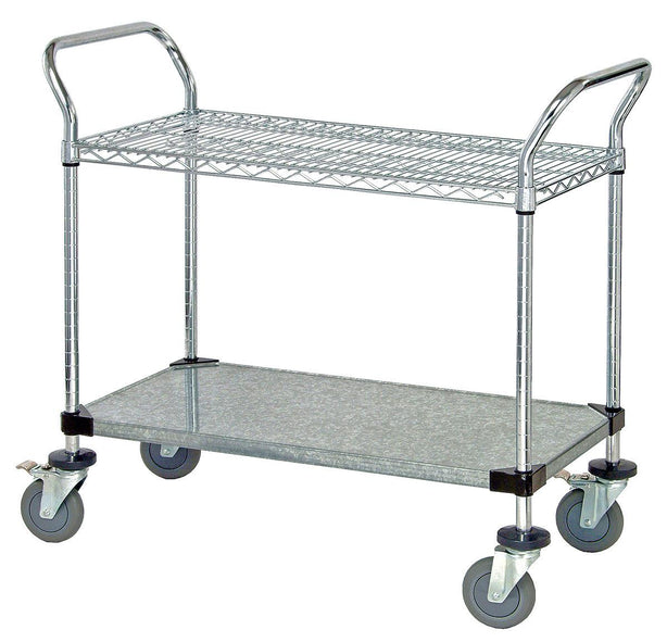 Quantum Storage Systems Chrome Wire Utility Carts - MDRQWRC18362C