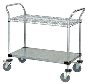 Mobile Solid Shelf Utility Cart - WRC18363CG - 1 Each - MDL-MDRQWRC18363C