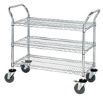 Quantum Storage Systems Chrome Wire Utility Cart WRC24483 1.0 Each-MDL-MDRQWRC24483