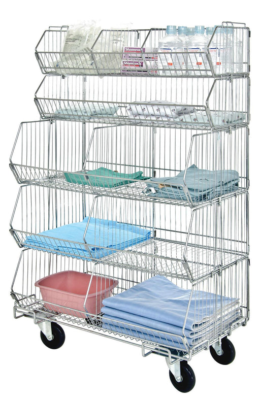 Mobile Wire Stacking Basket Unit - WR536MSBAMOB - 1 Each - MDL-MDRQWRMSBAMOB