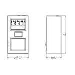 Solaire Medical Evolve Scope Cabinets with Glass Door SEA1927SGLW - 1.0 Each - MDL-MDRSEA1927SGW